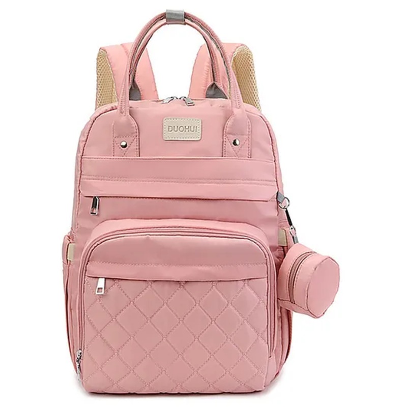 House of Quirk Diaper Bag Maternity Backpack – Pink