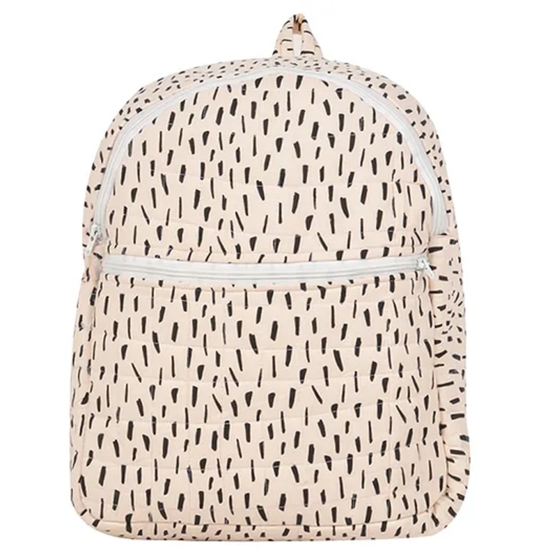 Moms Home Organic Cotton Baby Diaper Backpack Beige Print