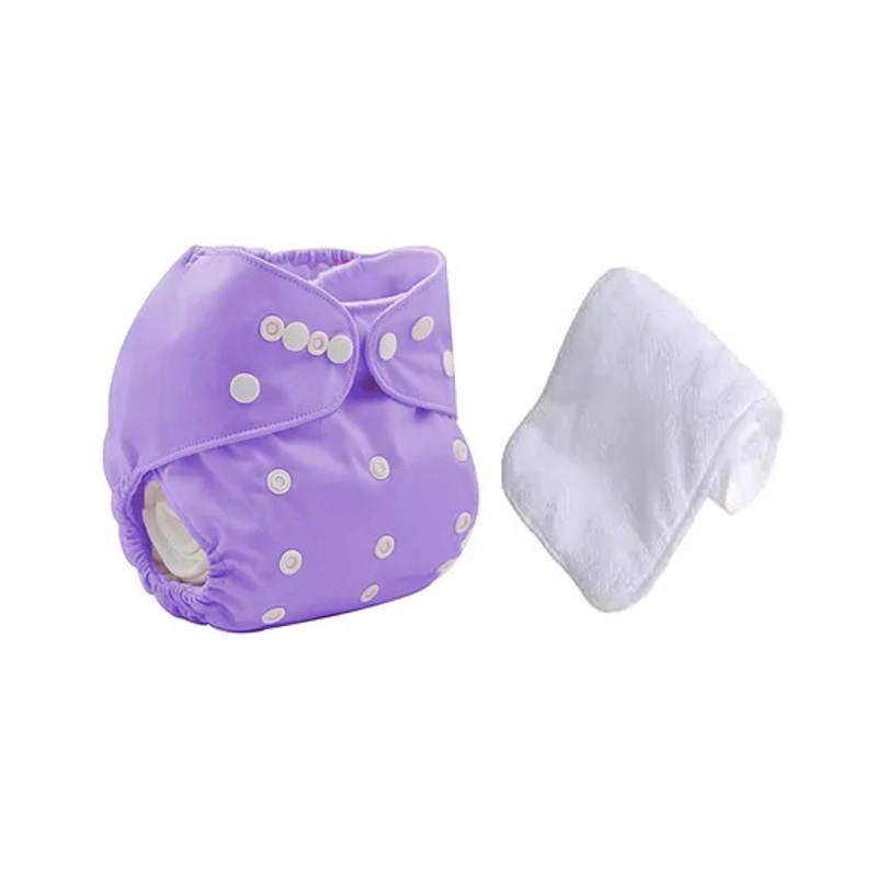 Sparkle Joy Free Size Reusable Cloth Diaper With Insert – Purple