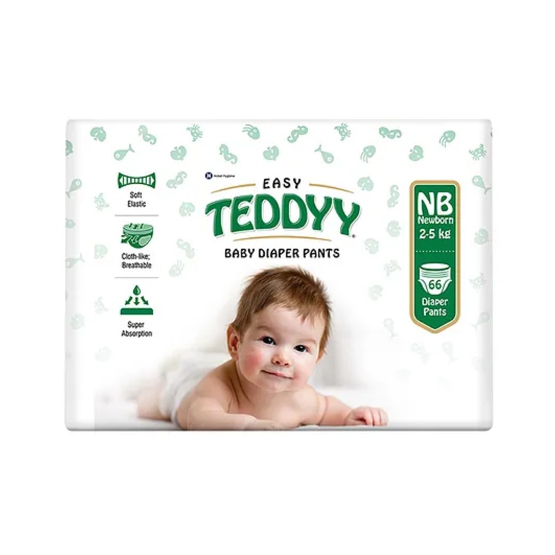 Teddyy Baby Easy Pant Diapers New Born 66 Diapers (Pack of 1)  2-5 kgs
