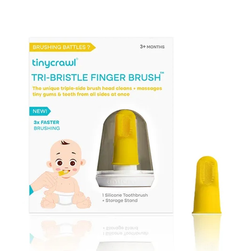 Tinycrawl Tri Bristle Finger Brush For Babies
