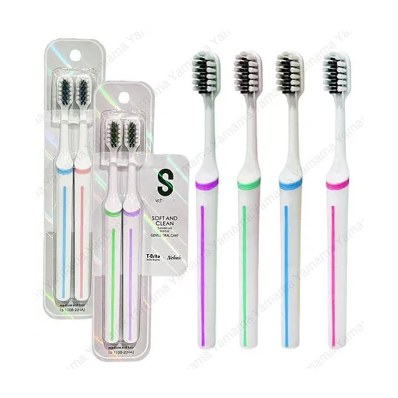 Yamama Nebula Toothbrush Set for Kids and Adults, Extra Soft Bristles for Sensitive Teeth, Manual Tooth Brush for Adults Set of 2 – Multicolor