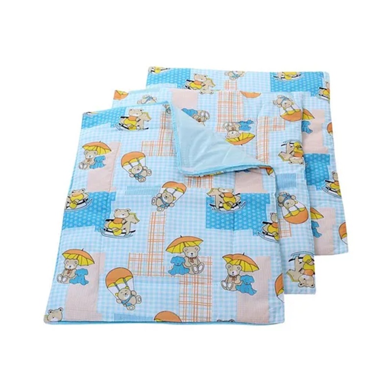Babyhug Multi Purpose Baby Mat Teddy Bear Print Set Of 3 (3 Mats + 1waterproof sheet)