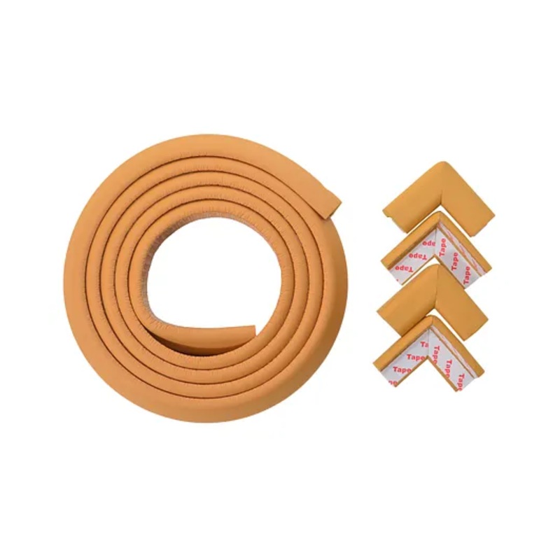 BabySafeHouse Proofing & Child Safety Furniture Edge & Corner Guard Strip – Light Brown