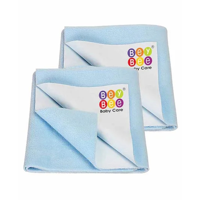 BeyBee Waterproof Bed Protector Large Size Pack of 2 – Blue