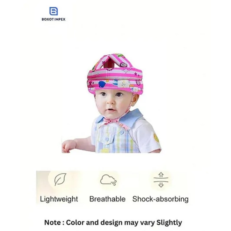 BOXOT IMPEX Adjustable Cushioned Baby Safety Helmet (color may vary)H-11