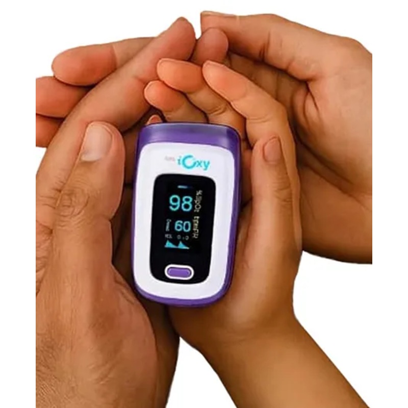 BPL Medical Technologies IOXY APP Connected Finger Tip Pulse Oximeter CE CERTIFIED Blood Oxygen Saturation Monitor|High Accuracy|SPO2|Perfusion Index|OLED Display – Purple