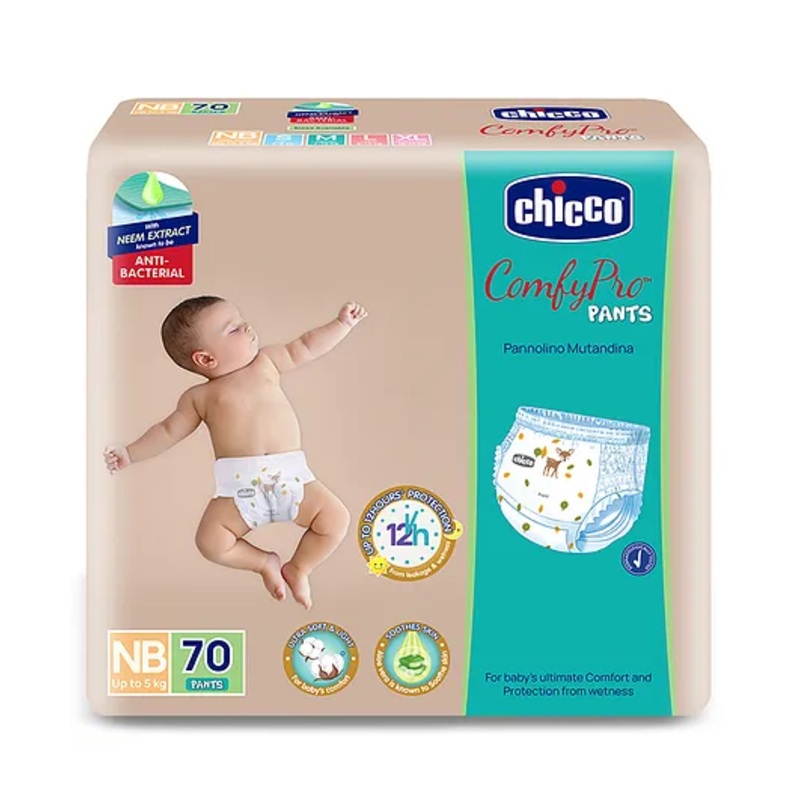 Chicco Comfypro Ultra Soft & Light Diaper Pants New Born – 70 Pieces