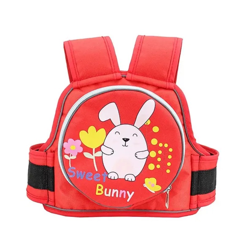 Chinmay Kids Safety Belt for Two Wheeler with Reflective Strips Portable Adjustable Safety Harness – Red