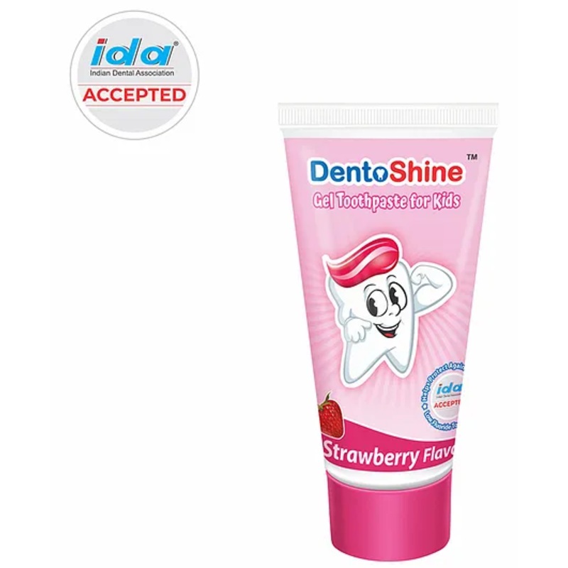 DentoShine Strawberry Flavoured Gel Toothpaste – 80 gm