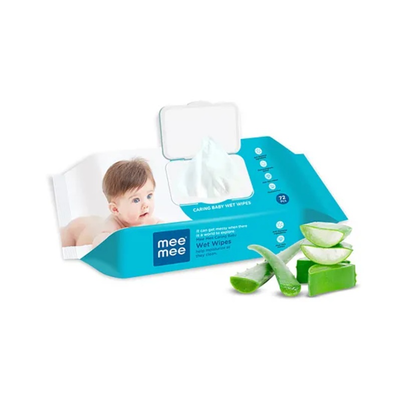 Mee Mee Caring Baby Wet Wipes with Lid – 72 Pieces