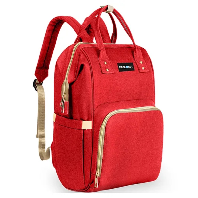 PACKNBUY Baby Diaper Bag Classic Backpack Style for Travel and Storage – Red