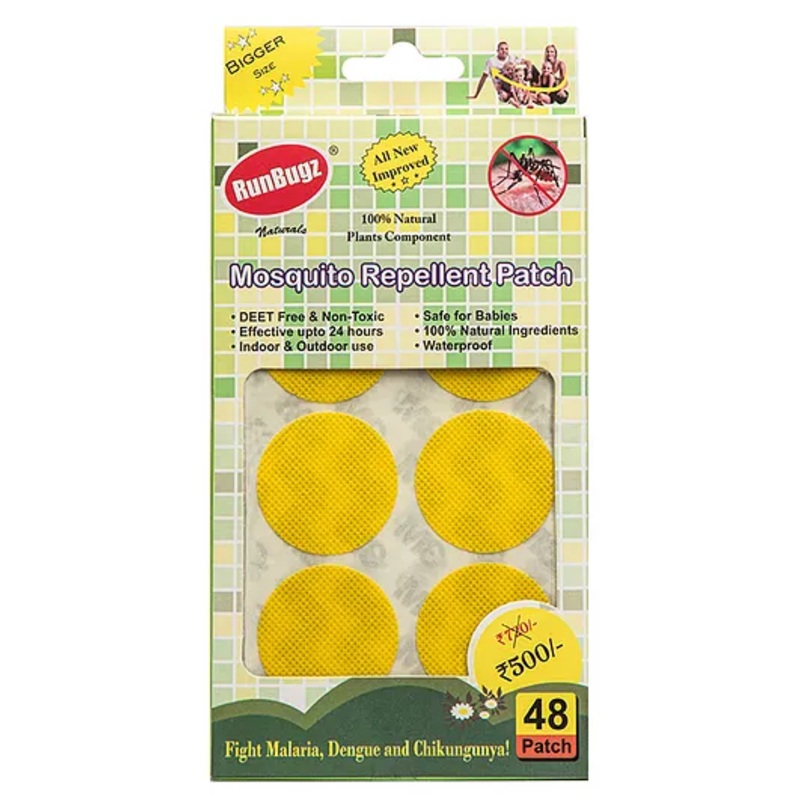 Runbugz Mosquito Repellent Patches – Plain (48) – Yellow
