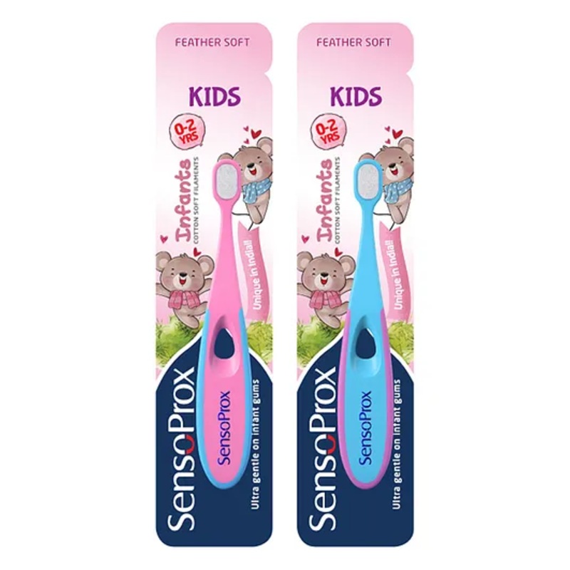 SensoProx Infant Toothbrush Pack of 2 – Pink & Blue
