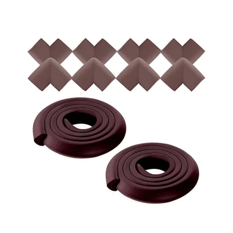 Bembika Baby Proofing Edge & Corner Guards Protector For Furniture Table Glass Corner Pack of 10 – Brown