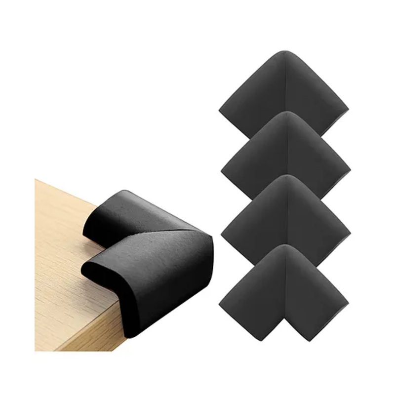 Bembika L-Shaped Baby Safety Corner Protector Pack of 4 – Black