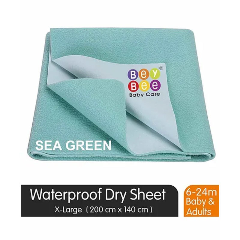 BeyBee Quickly Dry Waterproof Extra Large Size Bed Protector Sheet – Sea Green