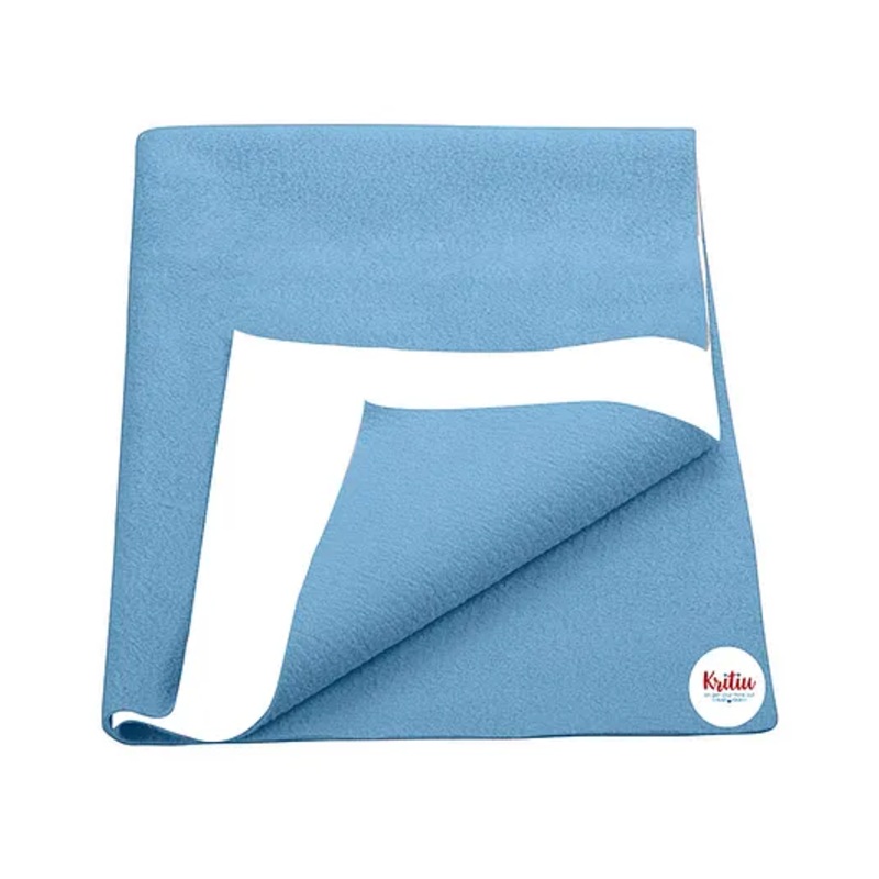 Kritiu Baby Smart Dry Bed Protector Sheet Small Sky Blue