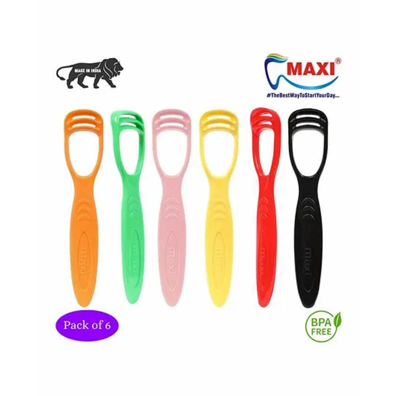 Maxi Tongue Cleaner Pack of 6 – Multicolour
