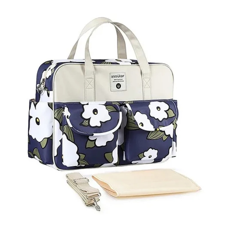 Obaby Mother Bag Maternity Shoulder Strap- Blue Flowers