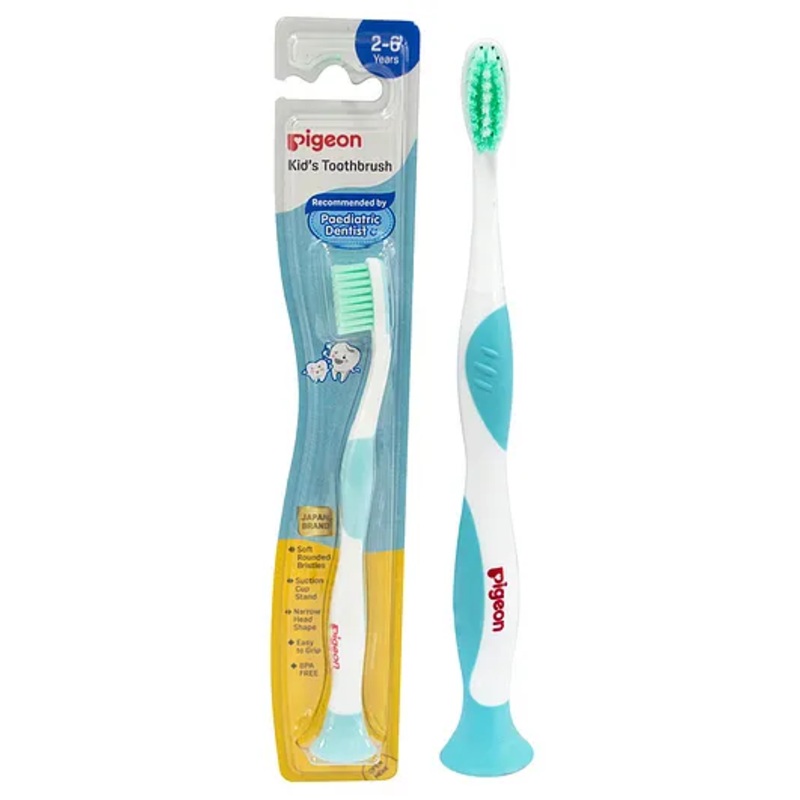 Pigeon Soft & Rounded Bristle Kids Toothbrush  – Blue