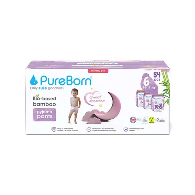 Pureborn Night Pants Master Pack Size Xl-6 (54′) (Cloud)