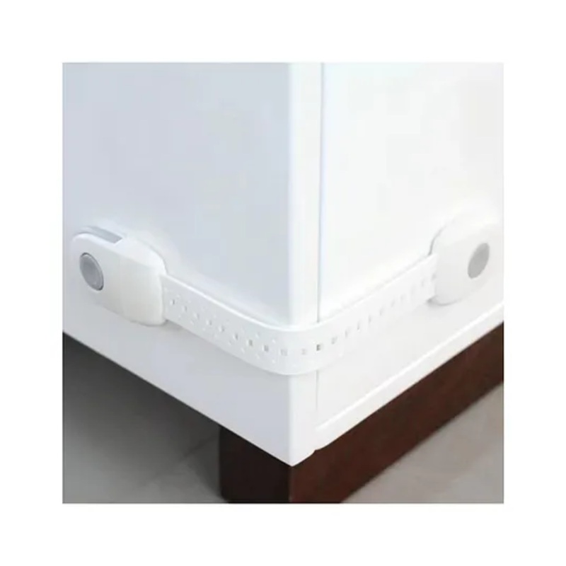 Safe-O-Kid Childproofing Safety Straps  For Cabinets, Drawers, Appliances, Versatile, Durable & Easy to Install, Grey, Pack of 10