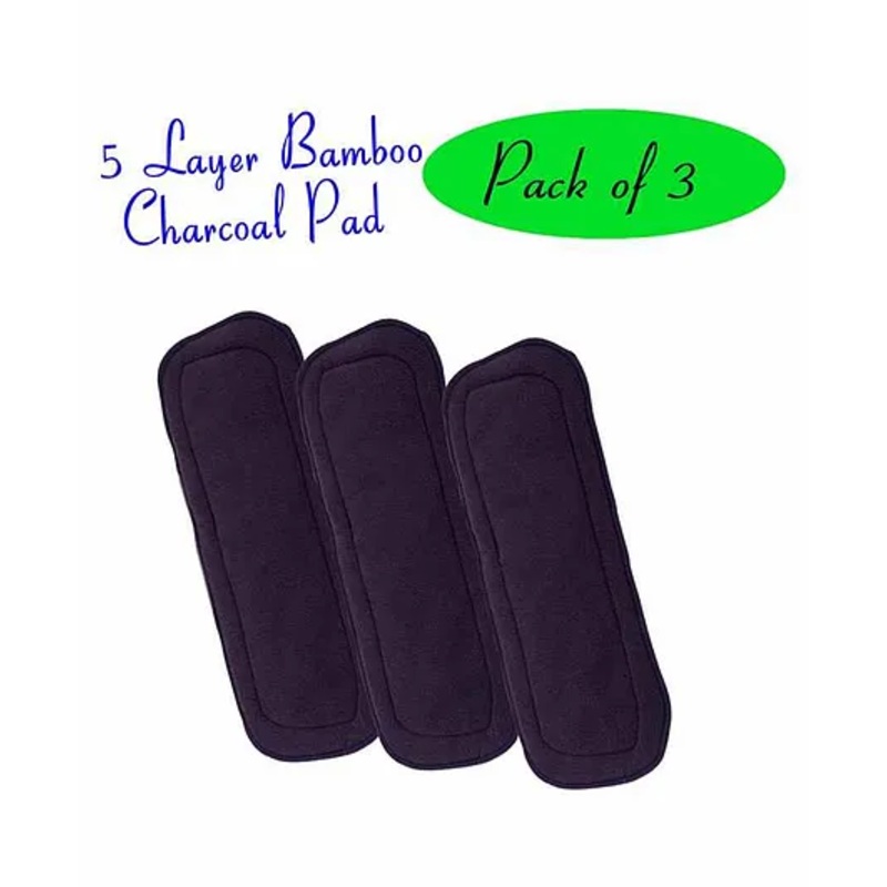 The Little Lookers 5 Layer Bamboo Charcoal Insert Pack Of 3 – Black
