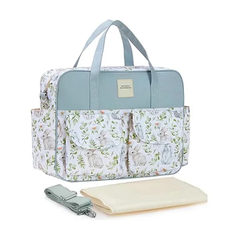Winnies Diaper Bag Multifunctional Maternity Bag Stylish Baby Travel Bag, tote bag-Blue