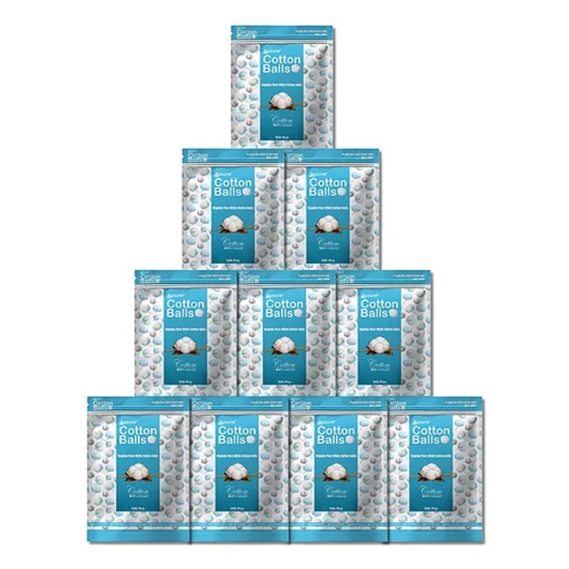 Assure Cotton Balls 100pc Pack of 10
