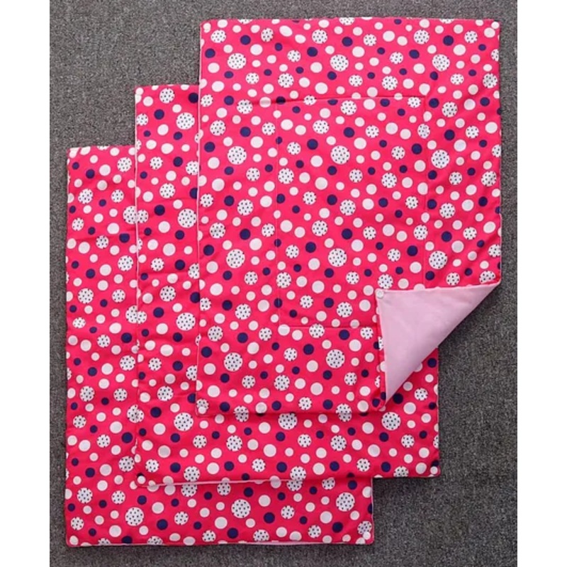 Babyhug Diaper Changing Mat Set of 3 with Removable Waterproof Sheet Polka Print-Pink