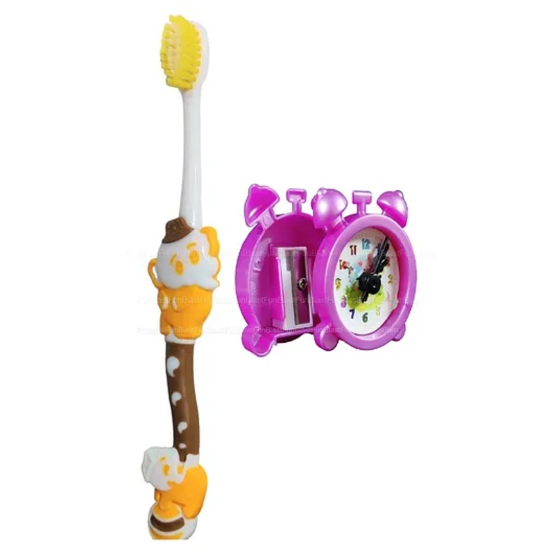FunBlast Microfiber Soft Kids Toothbrush with Toy (Clock)