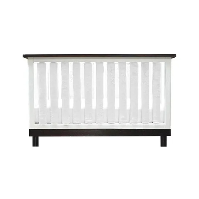 Go Mama Go Designs Vertical Crib Liner Breathable Safe & Protective Pack of 2 – White