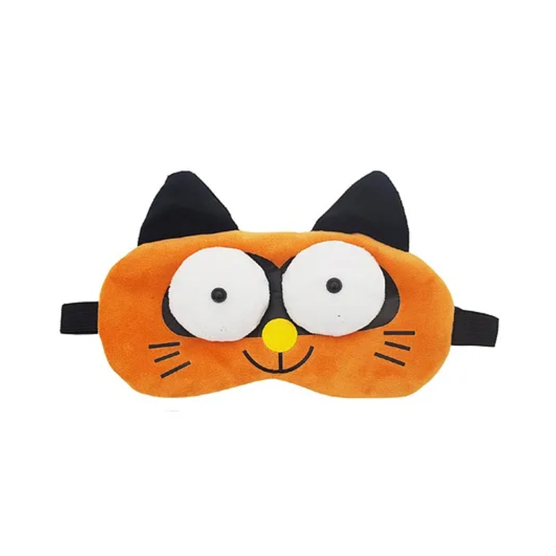 Jenna Cute 3D Cat Brown Sleeping Eye Shade Mask Cover – Orange