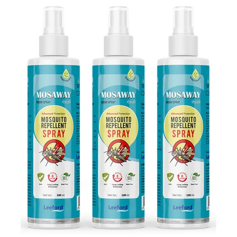 MOSAWAY Mosquito Repellent Spray for 8+ hours Protection Pack of 3  (100 ml)
