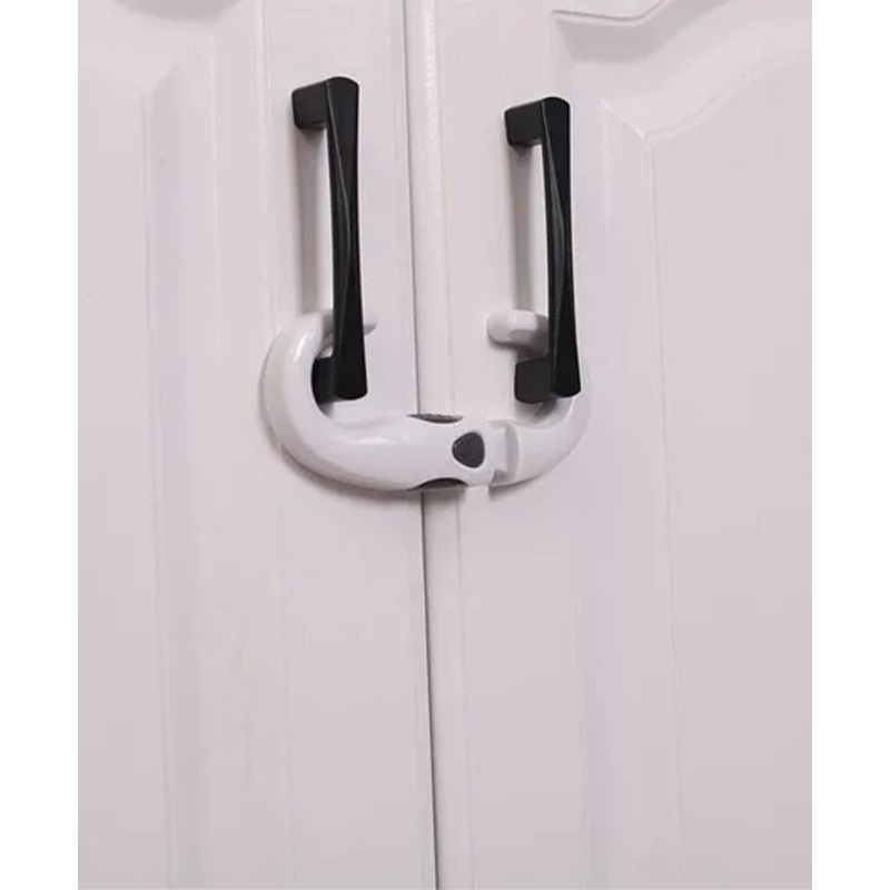 Safe-O-Kid C- Shaped Cabinet Lock, Multi-Purpose Protective Child Safety Lock Cupboard, Drawer Lock- Pack of 8