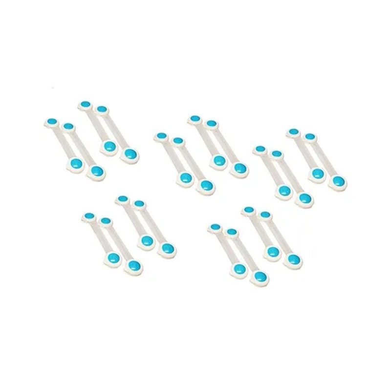 Syga Baby Safety Locks With Adjustable Straps Pack of 20 – Blue
