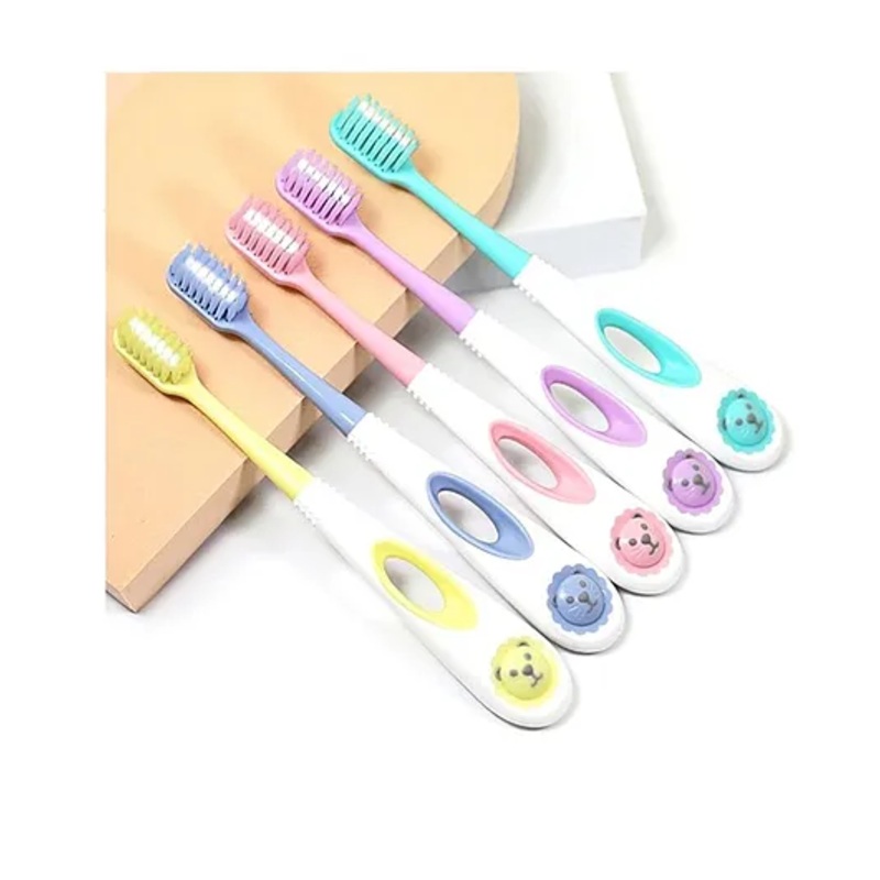 Yamama Kids Toothbrush Cute Pbt Soft Bristles Toothbrush Manual Toothbrush for Kids Colorful Ultra-soft Kids Toothbrush Pack of 5 – Multicolor