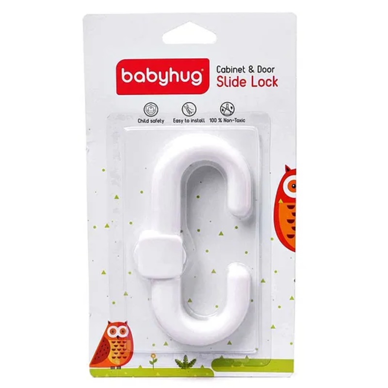 Babyhug Slide Door Lock – White
