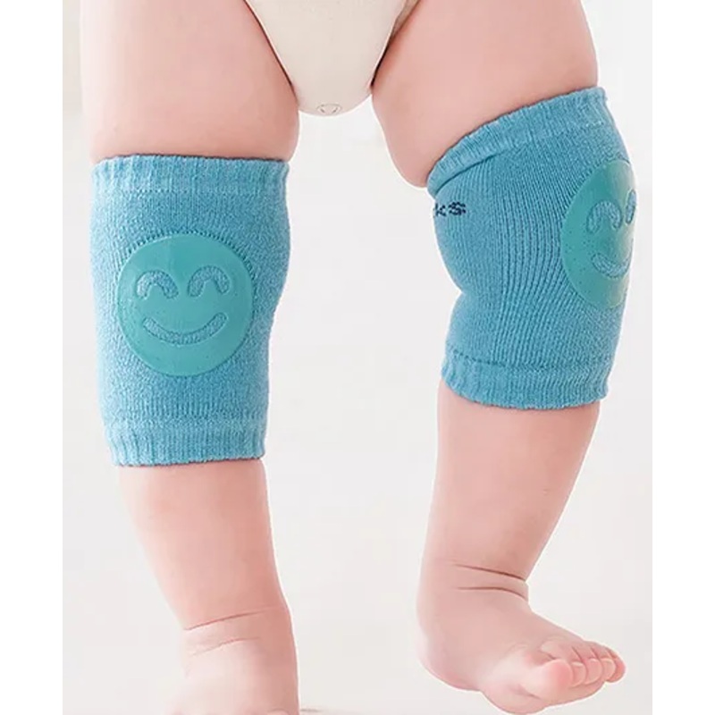 Bembika Baby Kneepad Breathable Smiley Face Baby Knee Pads for Crawling Baby Knee Protector – Green