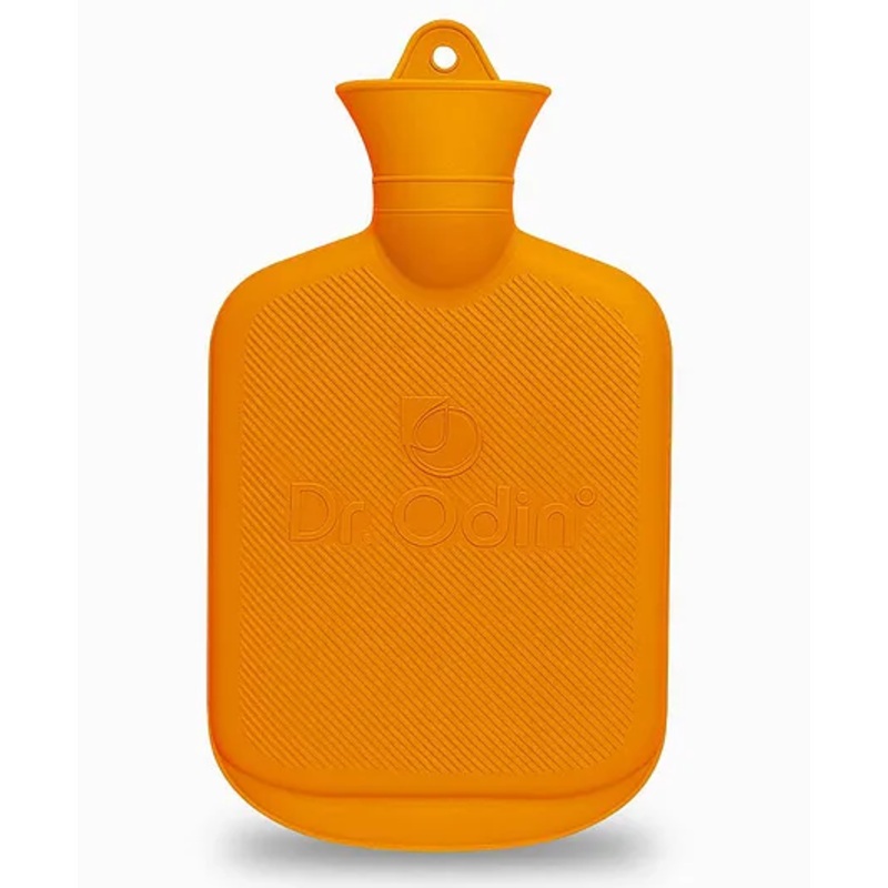 Dr. Odin Hot Water Bag (1.75 Litre) Non-Electric Leakproof Hot Water Bottle for Body Pain Relief, Back Pain, Neck & Joint Pain, Sport Injuries & Cramps,Reusable Heating Pad (Orange)
