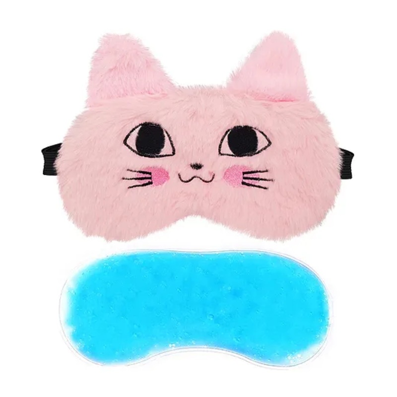 Jenna Fur Tomcat Pink Cute Sleeping Eye Mask With Cooling Gel