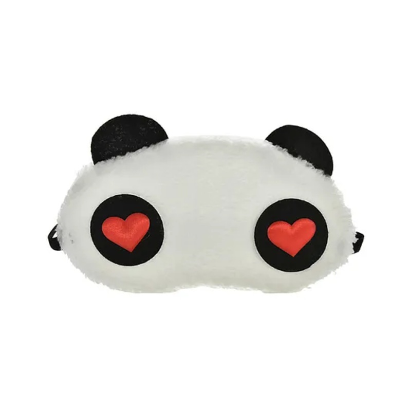 Jenna Heart Panda Face Sleeping Eye Mask Re & White