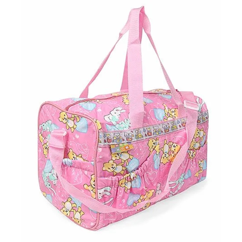 Mee Mee Diaper Bag Bear Print – Pink