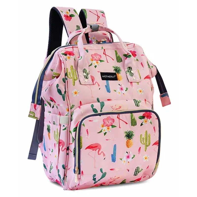 Motherly Elegant Diaper Bag for Mothers for Travel with Warranty | Spacious Diaper Bags for Mom | Baby Bag for Mother Travel (Cactus Pink)