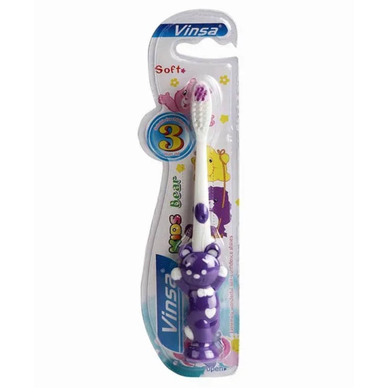 Passion Petals Bear Design Toothbrush – Purple