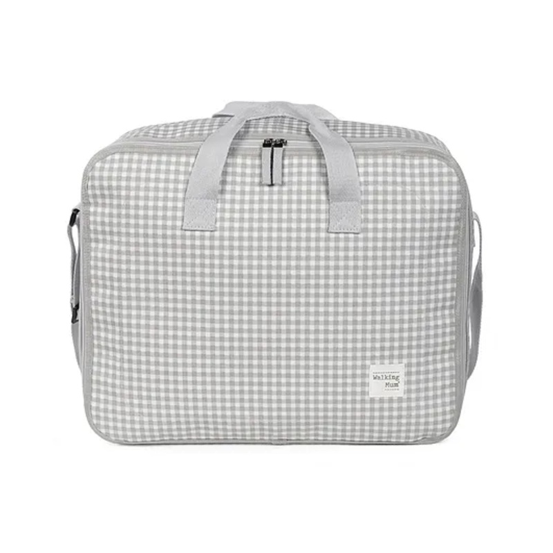 Walking Mum I Love Vichy Grey Travel Holiday and Maternity Bag