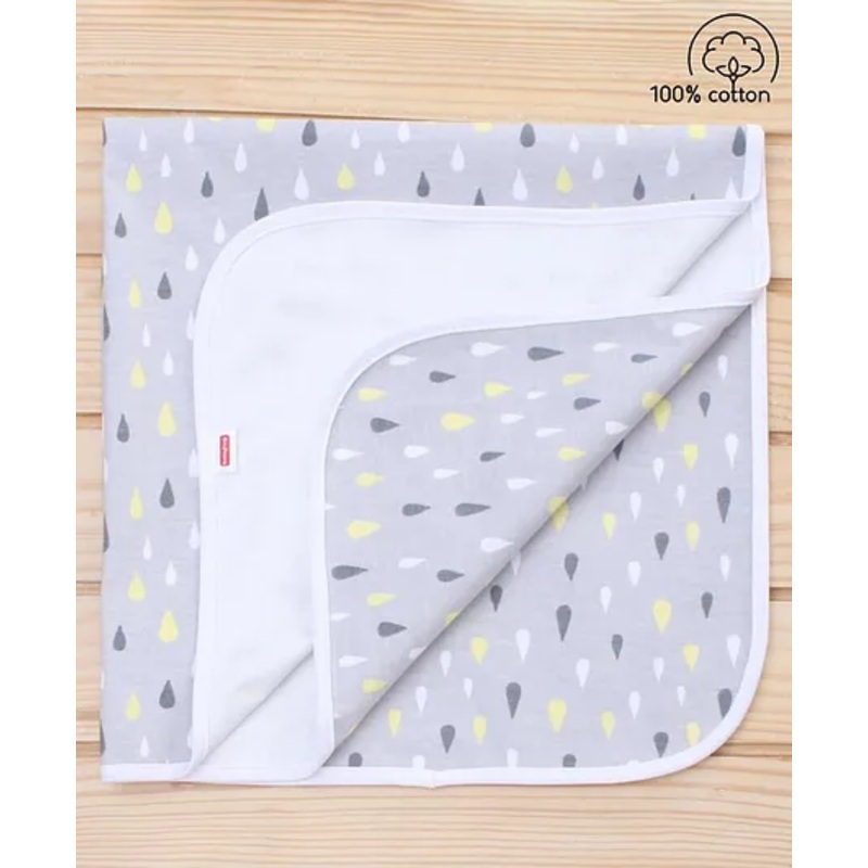 Babyhug Cotton Diaper Changing Mat And Bed Protector – Grey