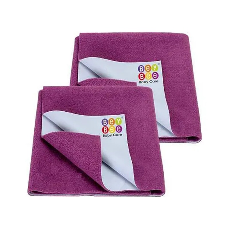 BeyBee Baby Bed Mattress Protector Medium Size Pack of 2 – Rani Pink