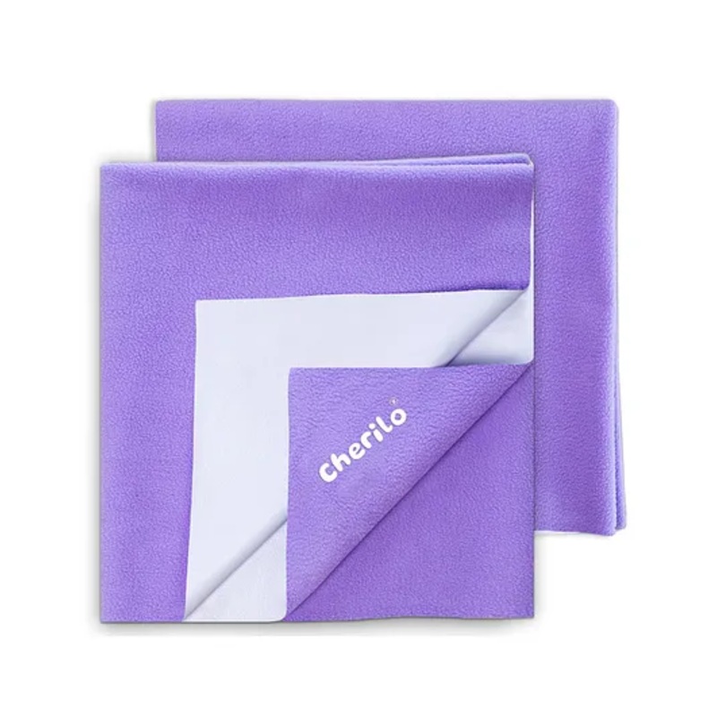 Cherilo Quick Dry Baby Bed Protector Small Pack of 2 – Violet